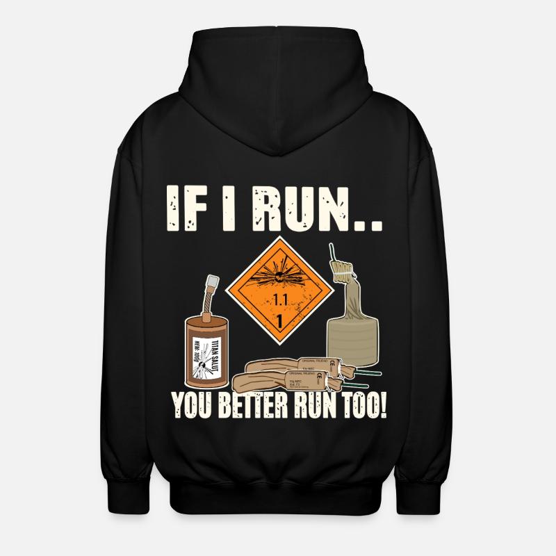 Pyro Run - Veste à capuche unisexe - noir