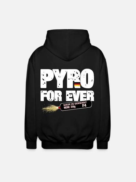 Pyro For Ever - Unisex Kapuzenjacke - Schwarz