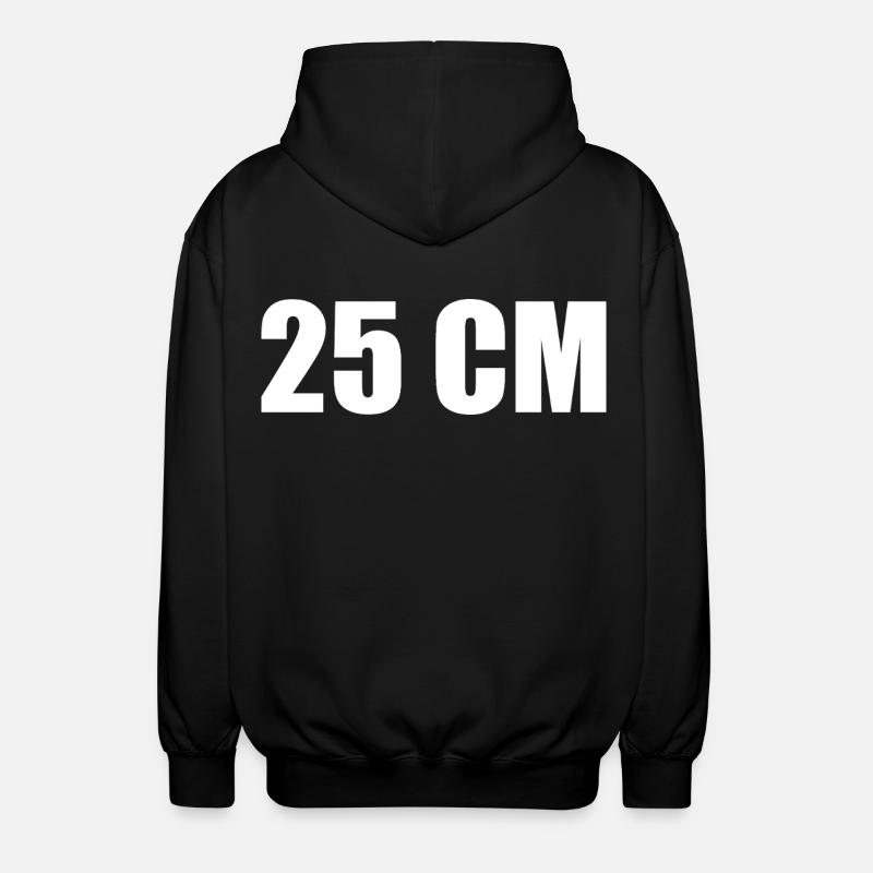25 cm - Unisex Kapuzenjacke - Schwarz