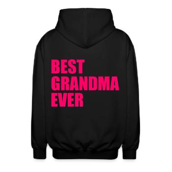 Best grandma ever - Unisex Kapuzenjacke - Schwarz - Hinten - AI Model Male 185 light (185cm)