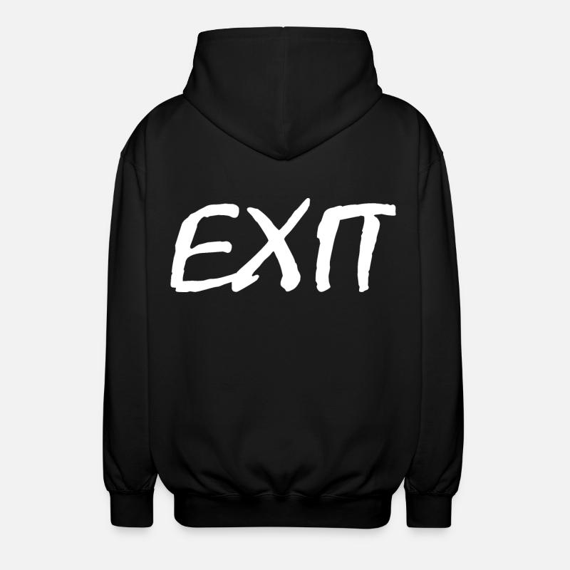 Exit - Unisex Kapuzenjacke - Schwarz