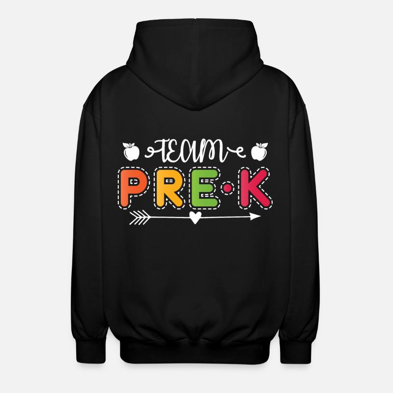 Team Pre K Teacher - Unisex Hooded Jacket - black