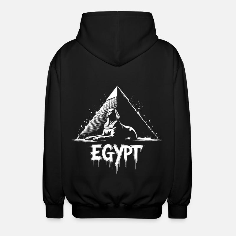 Ägypten Sphinx Pyramide - Unisex Kapuzenjacke - Schwarz