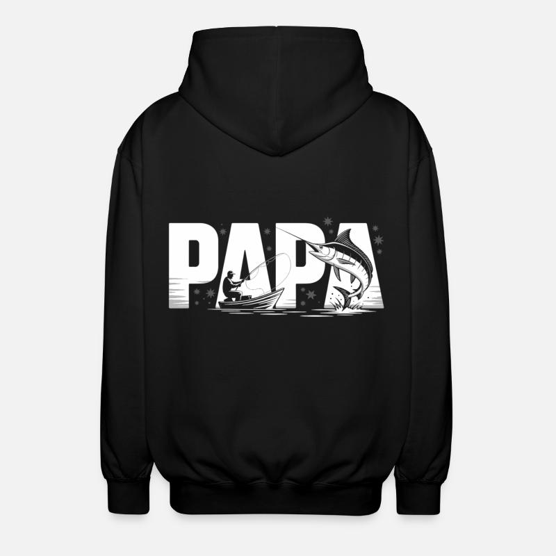Papa pêche - Veste à capuche unisexe - noir