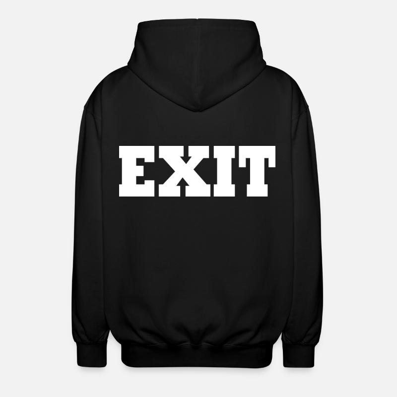 Exit - Unisex Hooded Jacket - black