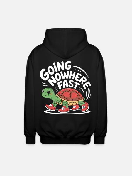 Turtle pace in style - Unisex Hooded Jacket - black