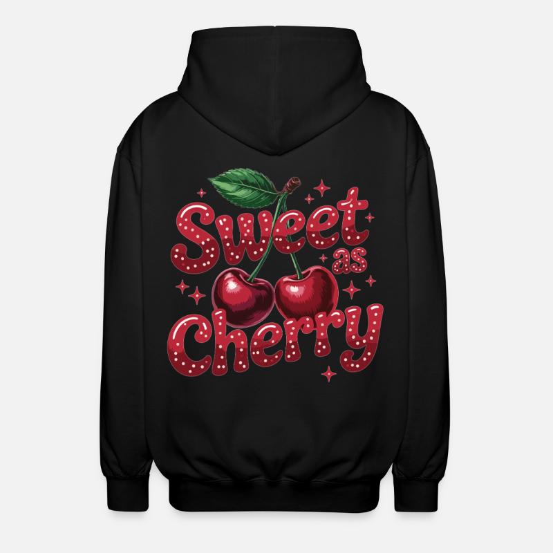 Sweet as cherry - Unisex Hooded Jacket - black