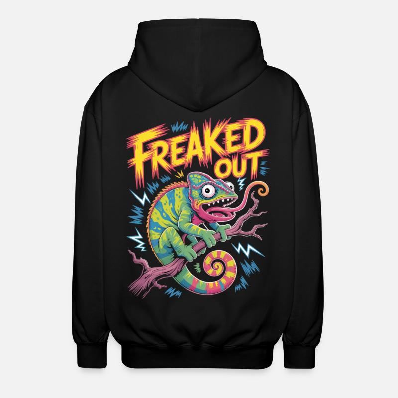 Chemise caméléon flippée - Veste à capuche unisexe - noir
