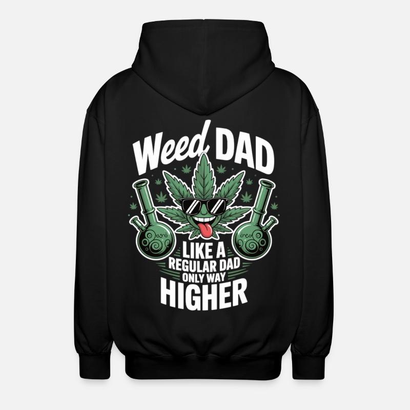 Weed Dad Gift Idea - Unisex Hooded Jacket - black