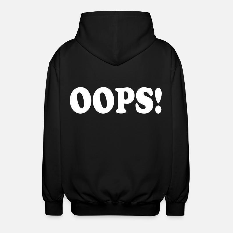 Oops - Unisex Hooded Jacket - black