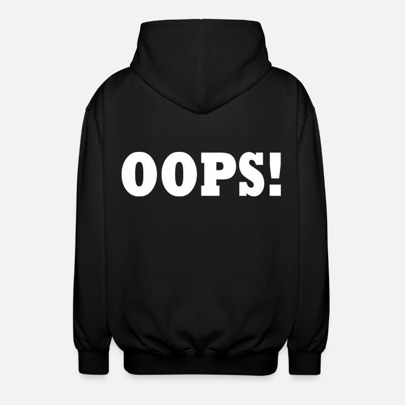 Oops - Unisex Hooded Jacket - black
