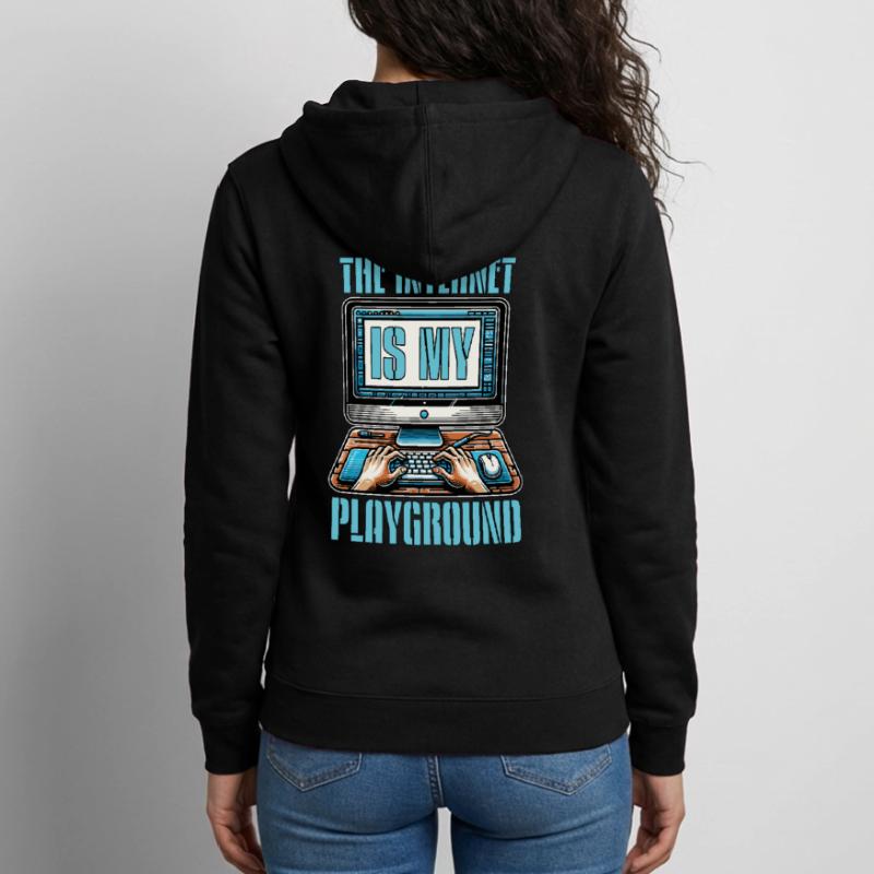 Coder The Internet Is My Playground Web Developer Unisex Kapuzenjacke