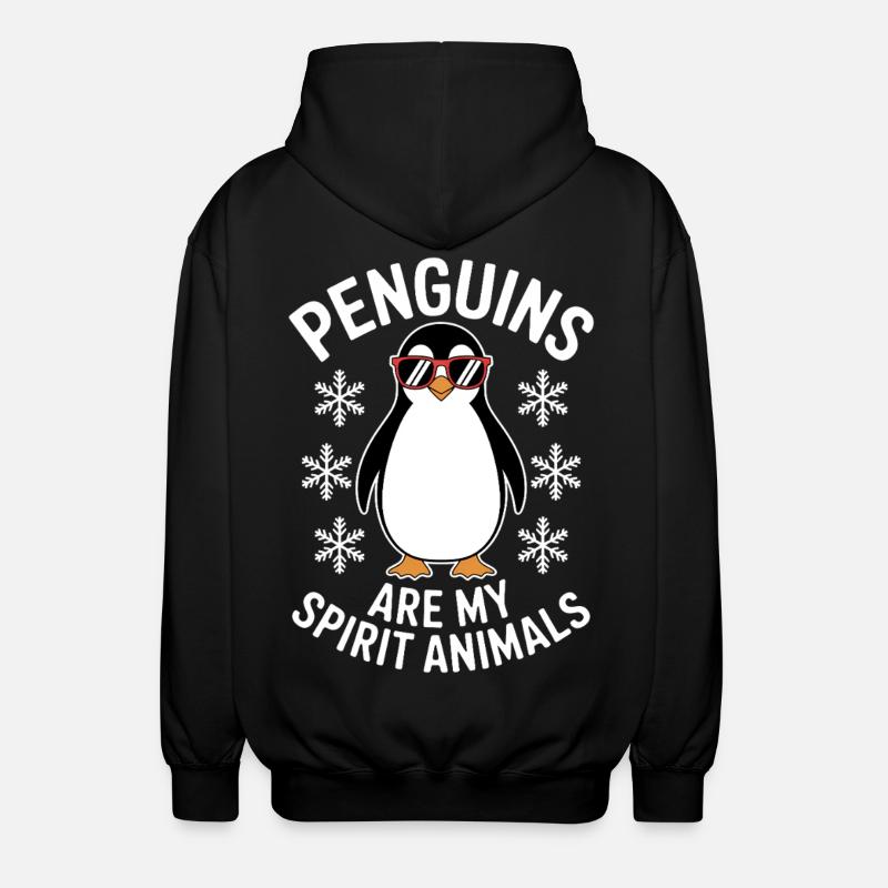 Pingouin disant drôle Pingouins Cadeau - Veste à capuche unisexe - noir
