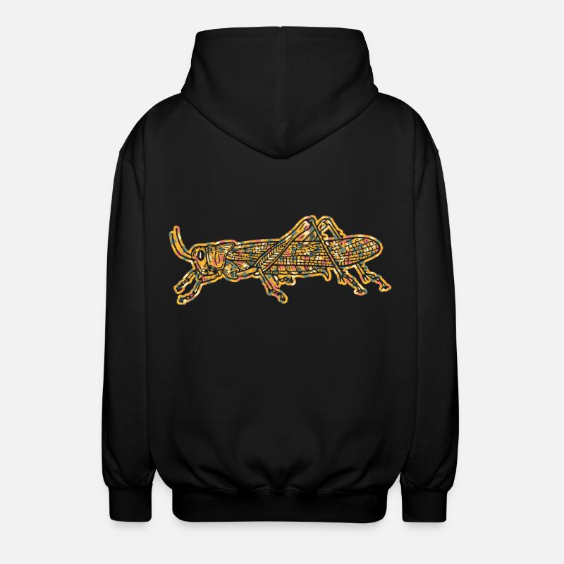 Grasshopper Geometric - Unisex Hooded Jacket - black