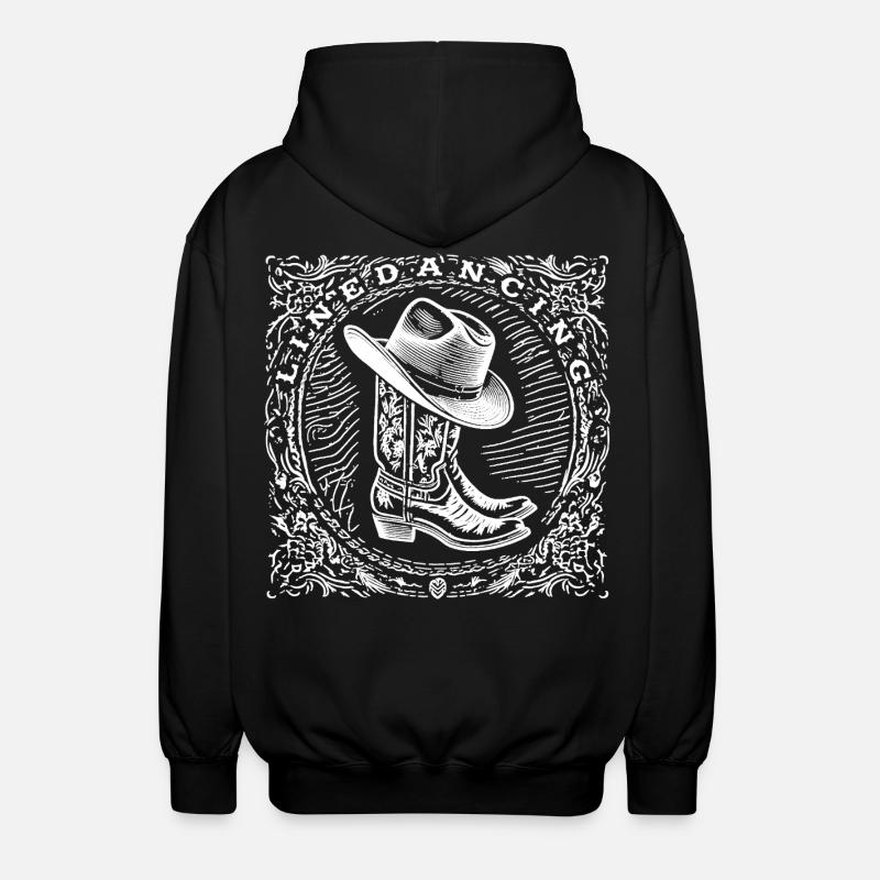 Linedancing - Unisex Kapuzenjacke - Schwarz