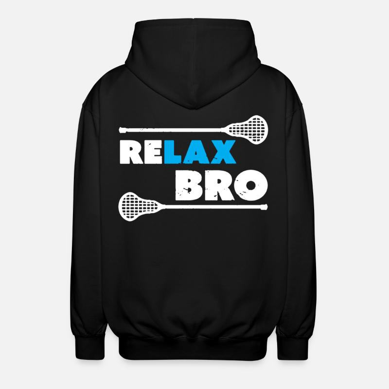 Relax Bro Lacrosse - Unisex Hooded Jacket - black