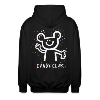 Candy Club - Unisex Kapuzenjacke - Schwarz - Hinten - AI Model Male 185 light (185cm)