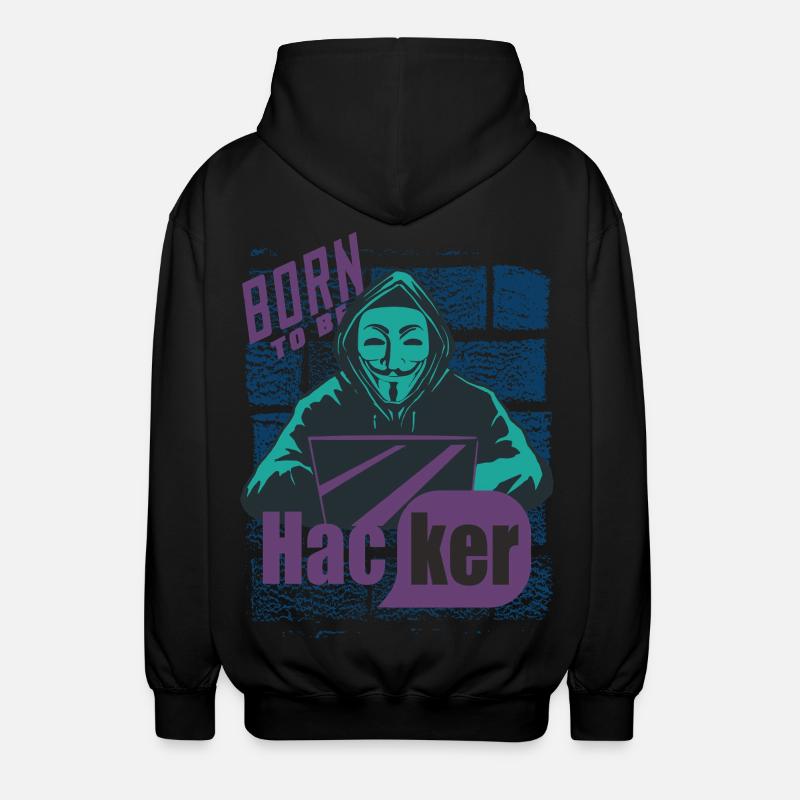 Hacker - Unisex Hooded Jacket - black