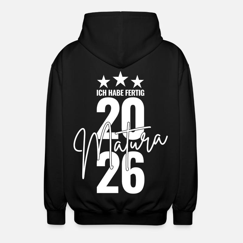 Matura 2026 I'm done - Unisex Hooded Jacket - black