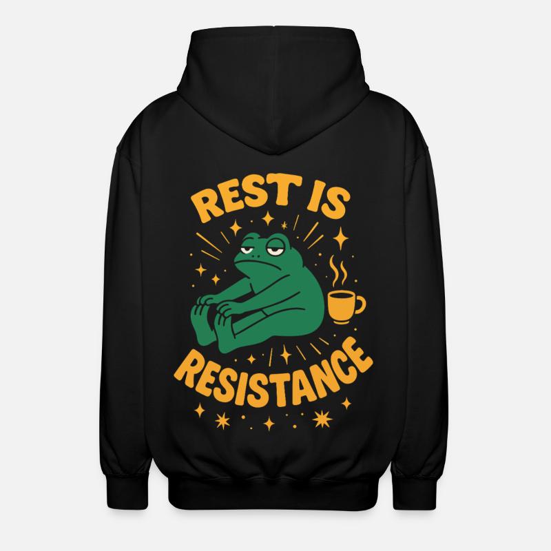 Calmness is resistance mindfulness affirmation - Unisex Hooded Jacket - black