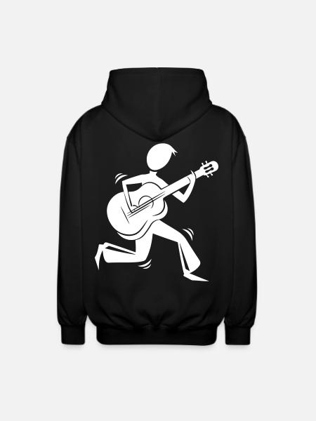 Musician Guitarist - Unisex Hooded Jacket - black