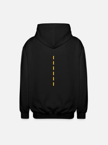 Strichellinie / dashed (1c) - Unisex Hooded Jacket - black