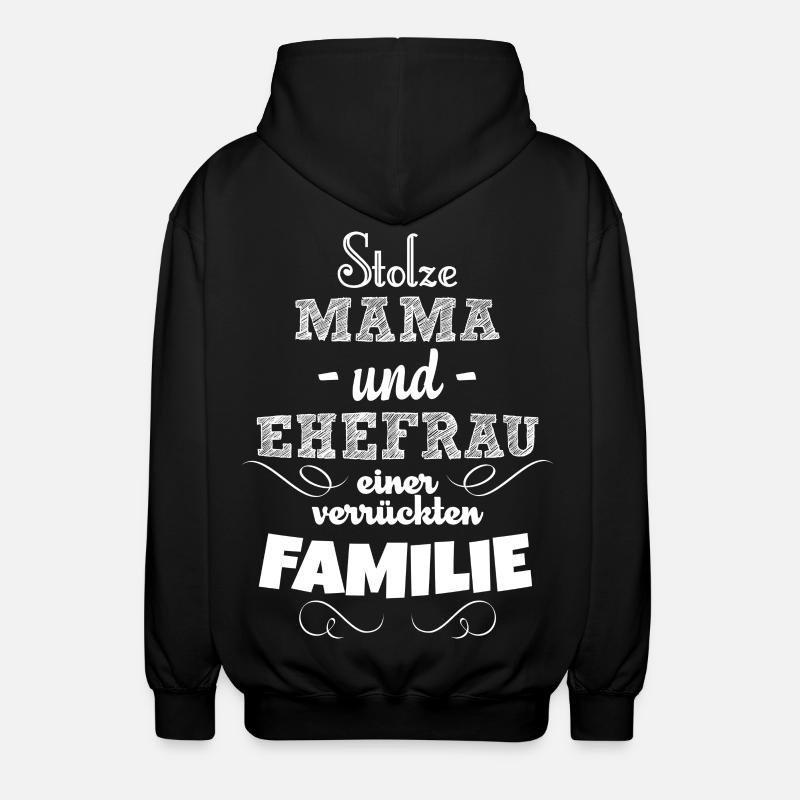Stolze Mama - Unisex Kapuzenjacke - Schwarz