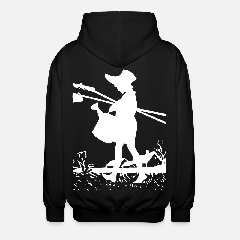 Gartenarbeit - Gießkanne - Harke - Garten - Unisex Kapuzenjacke - Schwarz