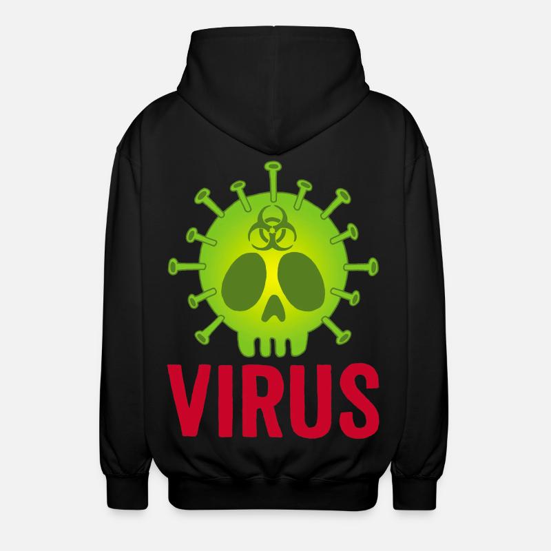 Todeskopf Virus - Unisex Kapuzenjacke - Schwarz