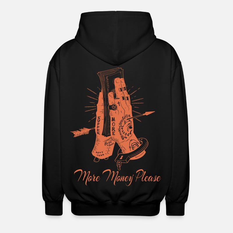 Plus d'argent s'il vous plaît - Veste à capuche unisexe - noir