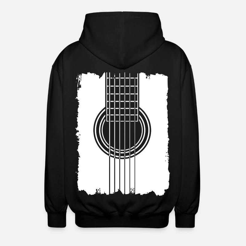 Guitar Poster Graffiti Style - Unisex Hooded Jacket - black