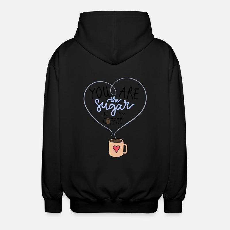 Le sucre dans mon café - Veste à capuche unisexe - noir