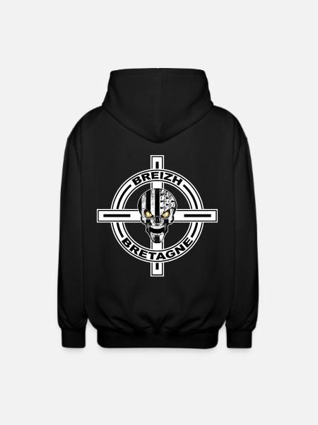 Breizh celtic cross - Veste à capuche unisexe - noir