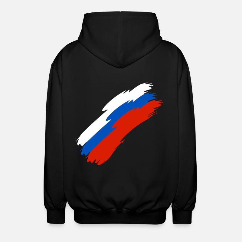 Russie drapeau couleurs - Veste à capuche unisexe - noir
