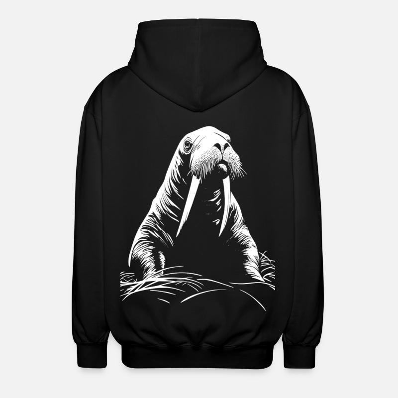 Walrus - Unisex Kapuzenjacke - Schwarz