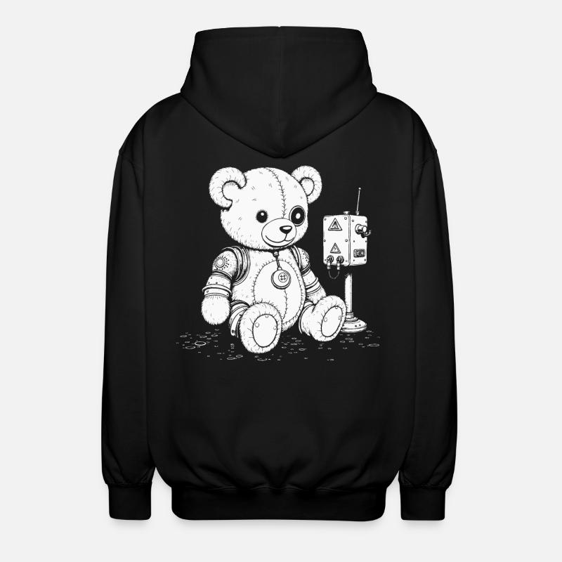 Cyber Bär - Unisex Kapuzenjacke - Schwarz