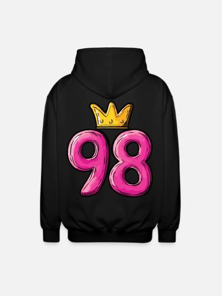 98 Number Krone - Unisex Hooded Jacket - black