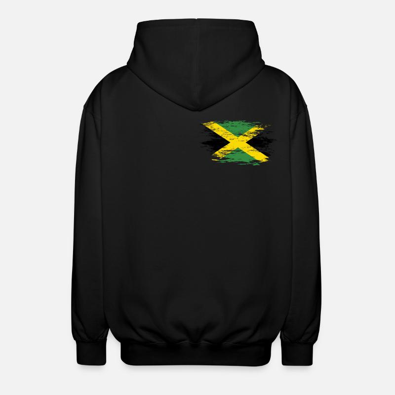 Drapeau de la Jamaïque utilisé - Veste à capuche unisexe - noir