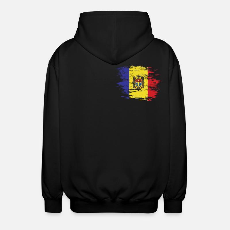 Drapeau de Moldavie utilisé - Veste à capuche unisexe - noir