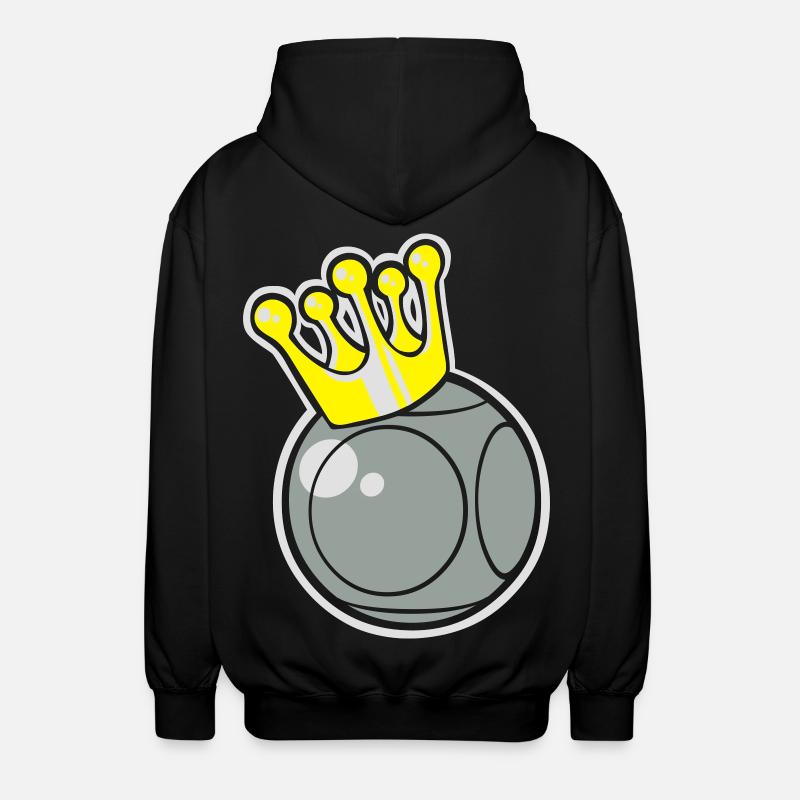 roi pétanque logo flex - Veste à capuche unisexe - noir