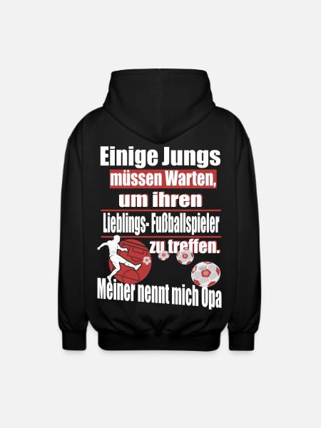 Fußball Opa - Unisex Kapuzenjacke - Schwarz