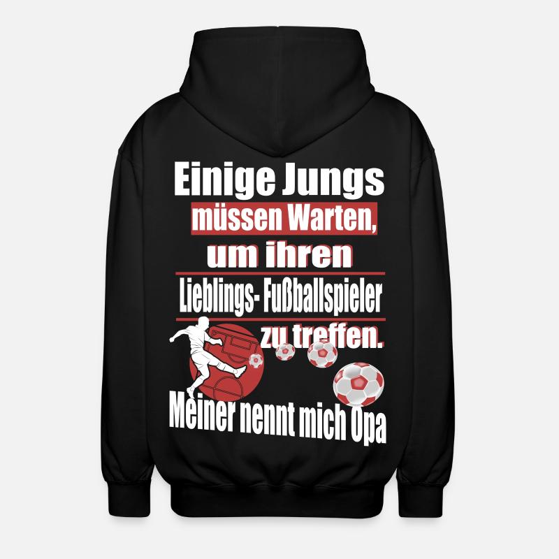 Fußball Opa - Unisex Kapuzenjacke - Schwarz