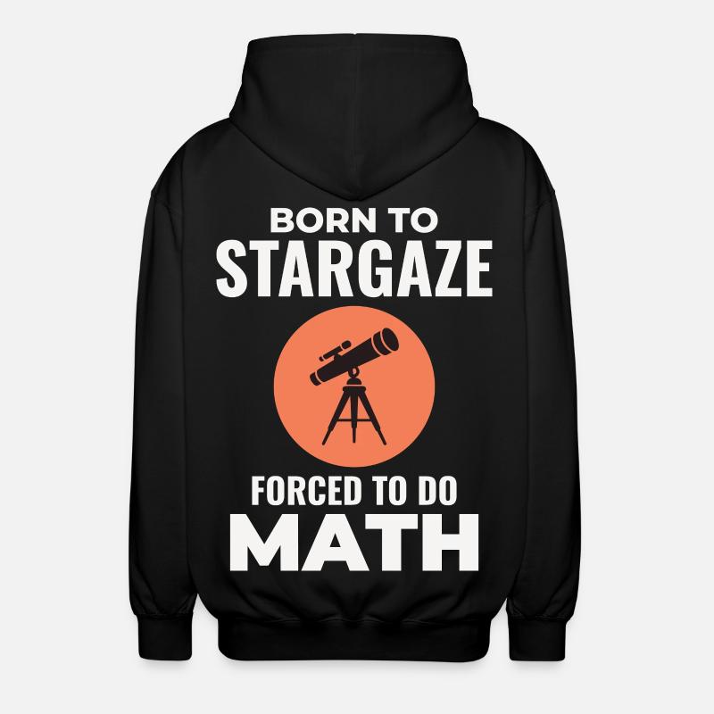 Astronomy Lover Math Design  - Unisex Hooded Jacket - black