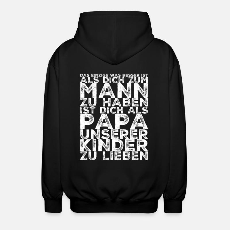 PAPA UNSERER KINDER - Unisex Kapuzenjacke - Schwarz