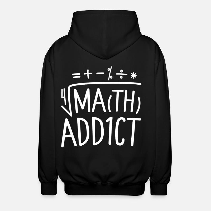 Math Addict - Unisex Hooded Jacket - black