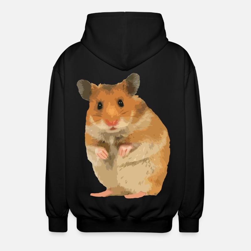Hamster - Unisex Kapuzenjacke - Schwarz