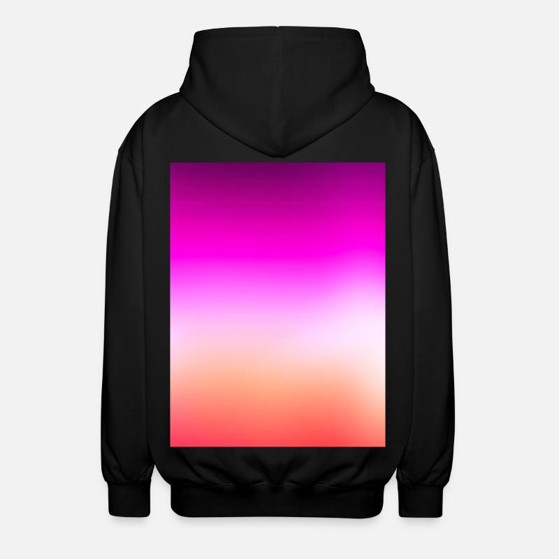 Strahlender Pastell-Sonnenuntergangsgradient - Unisex Kapuzenjacke - Schwarz