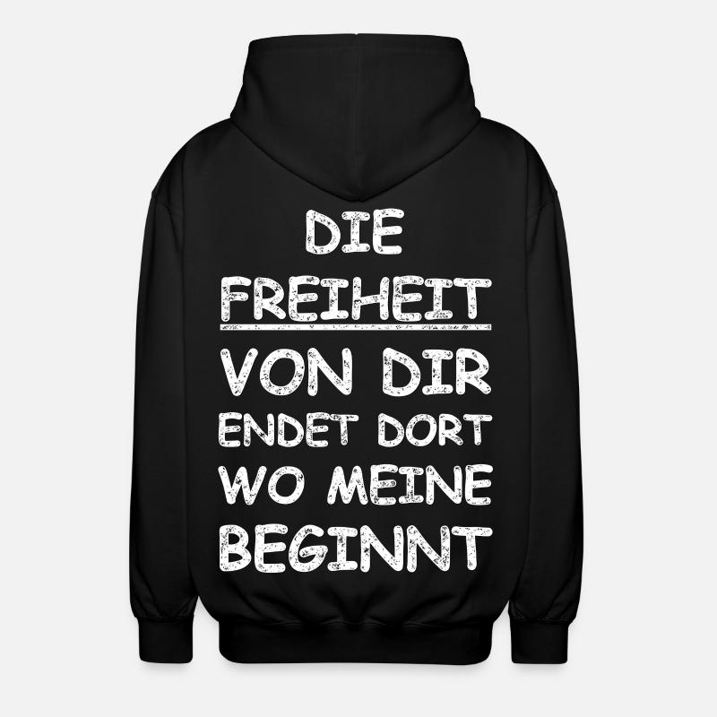 Funny saying: Freedom, Basic Law - Unisex Hooded Jacket - black