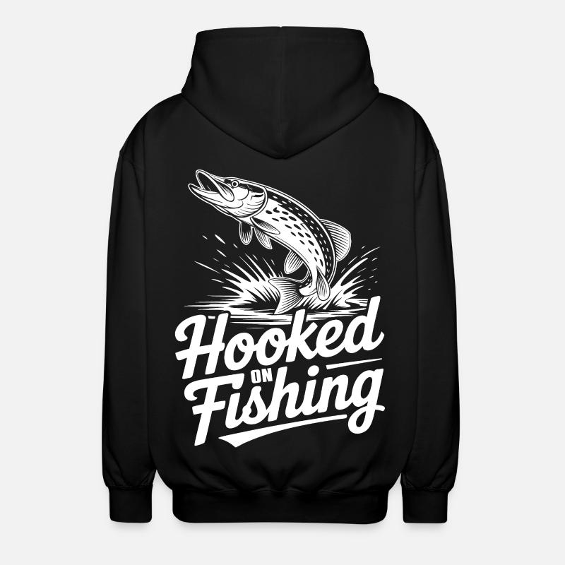 Accro à la pêche - Veste à capuche unisexe - noir