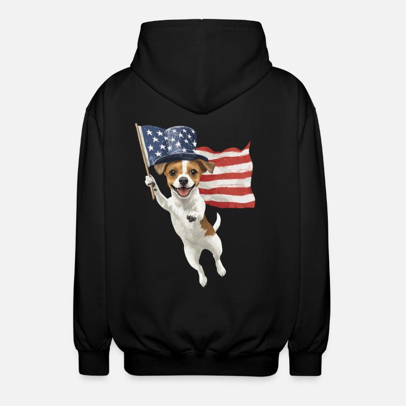 Jack Russell Terrier - Unisex Kapuzenjacke - Schwarz